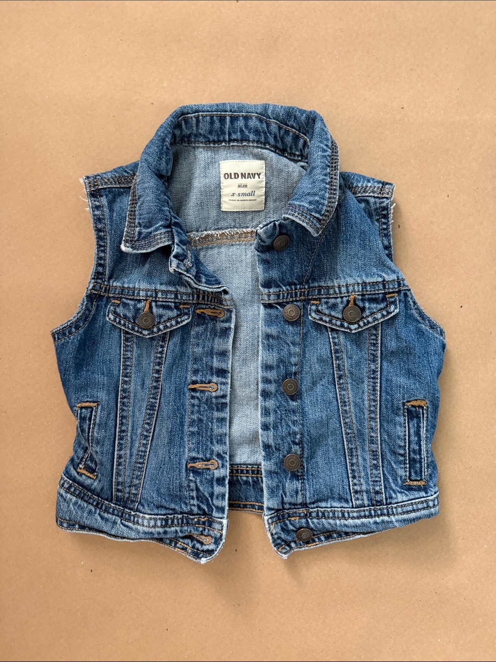 Old Navy Kids Denim Vest in Medium Blue